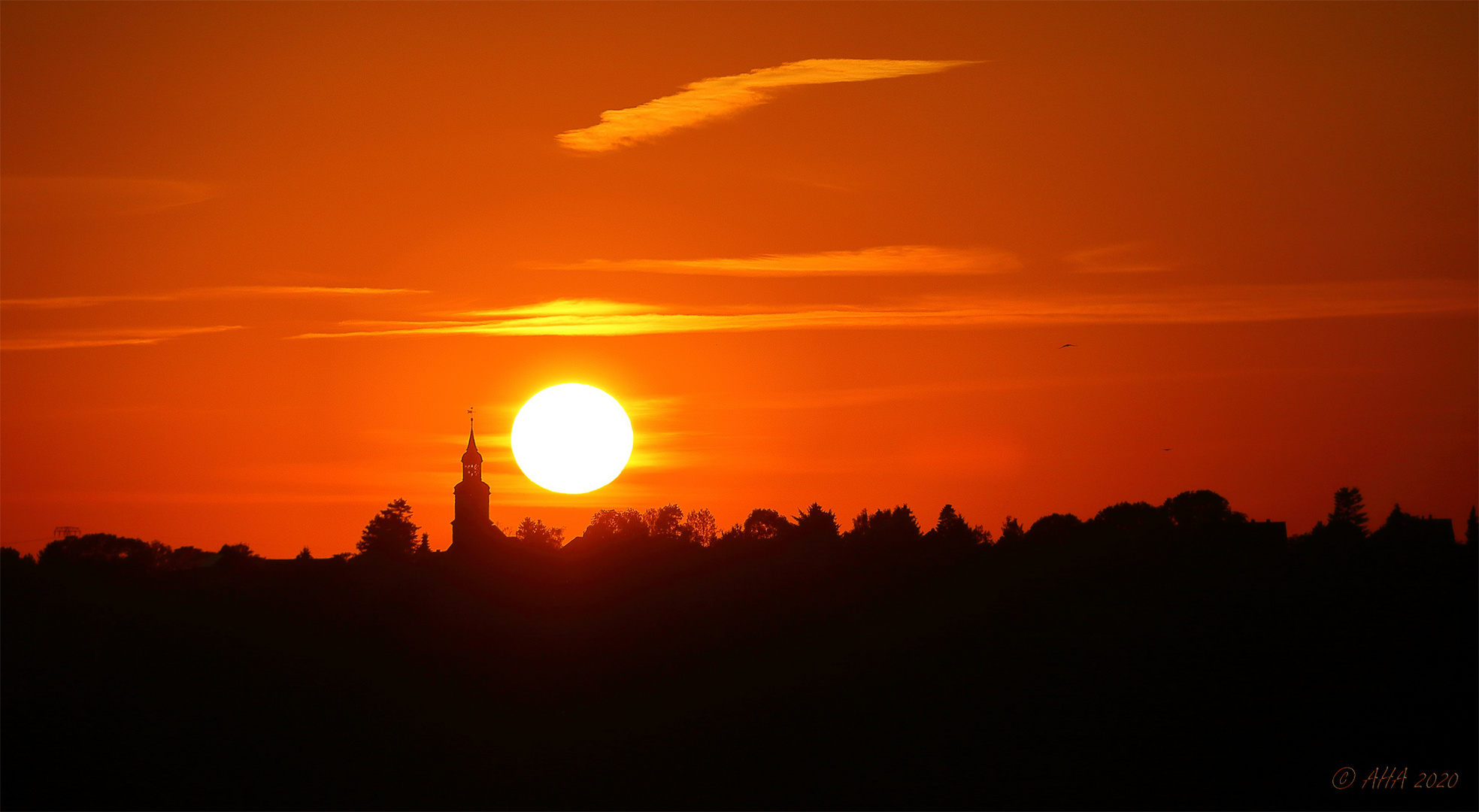 Sonnenuntergang hinter Reinsdorf