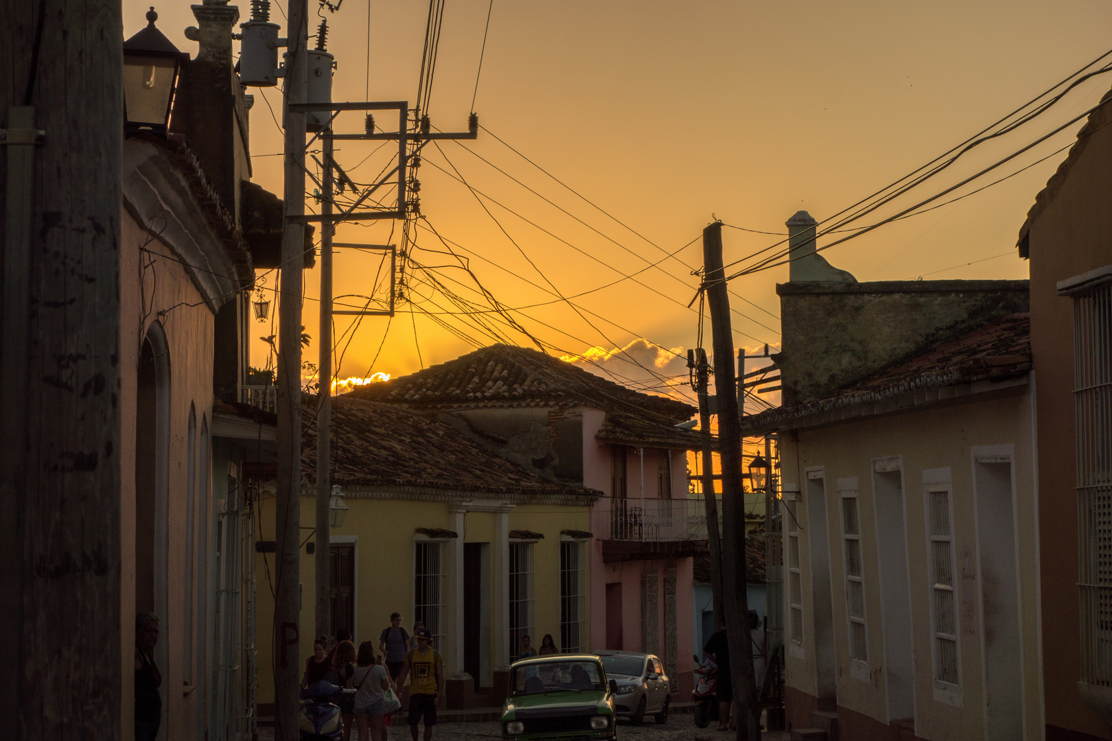 Sonnenuntergang hinter Trinidad, Kuba