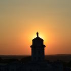 Sonnenuntergang hinter unserem Rathaus