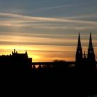 sonnenuntergang hinterm dom