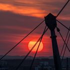 Sonnenuntergang hinterm Olympiastadion München