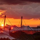 Sonnenuntergang hinterm Olympiastadion München