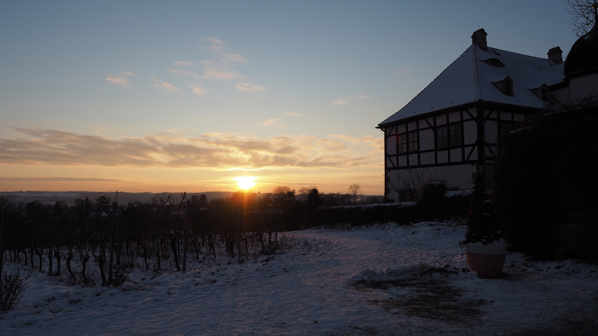 Sonnenuntergang Hoflößnitz...