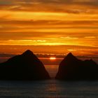 Sonnenuntergang Holywell Bay