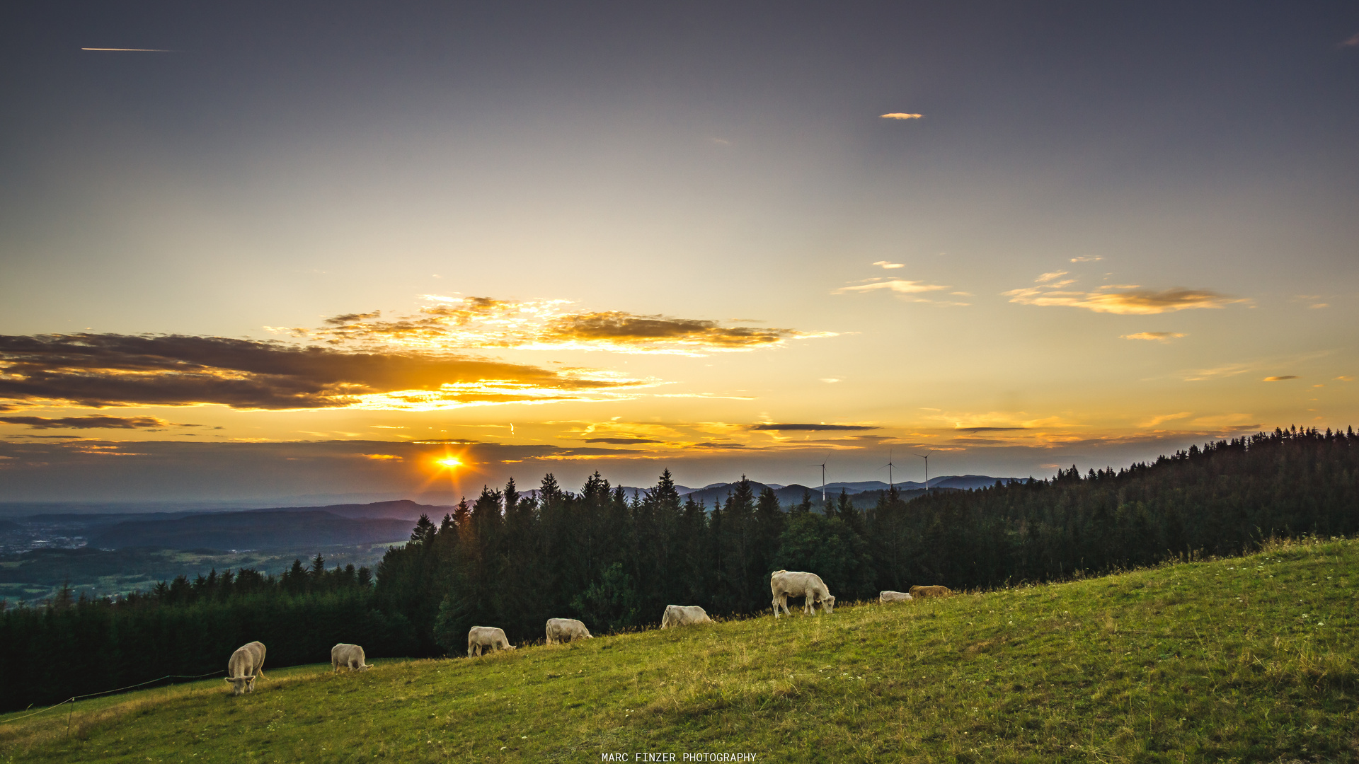 Sonnenuntergang Hornberg Schwarzwald 