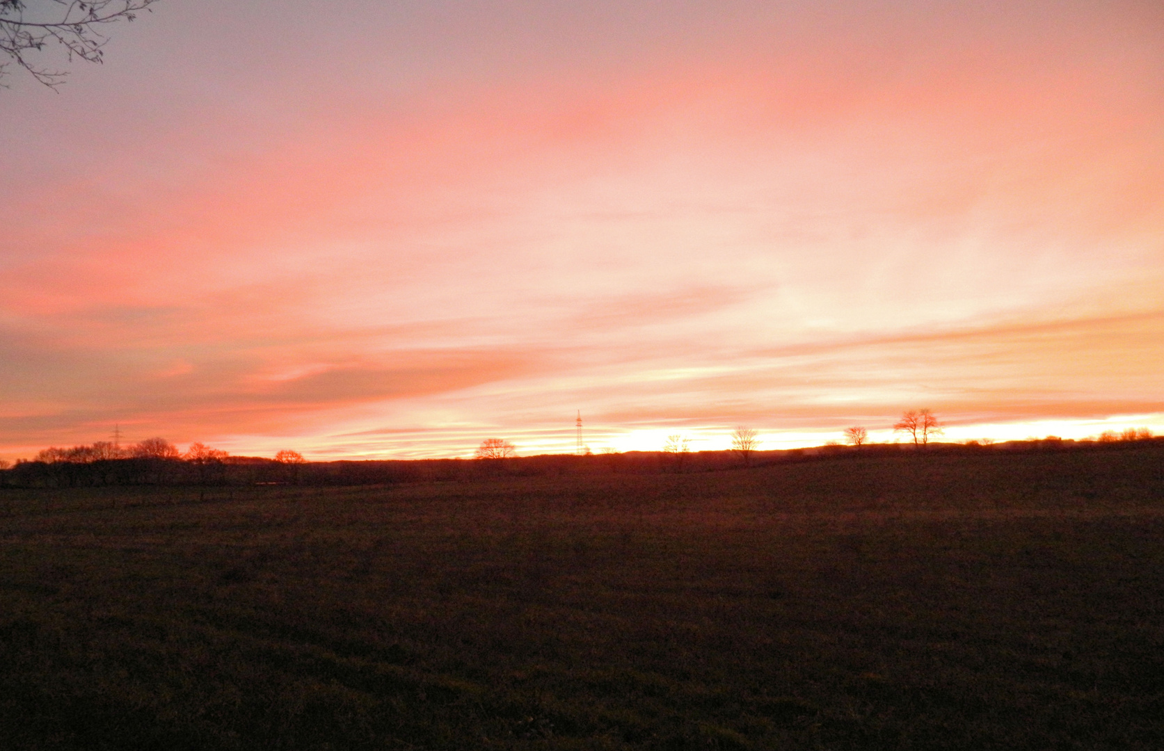 Sonnenuntergang Hüttener Berge