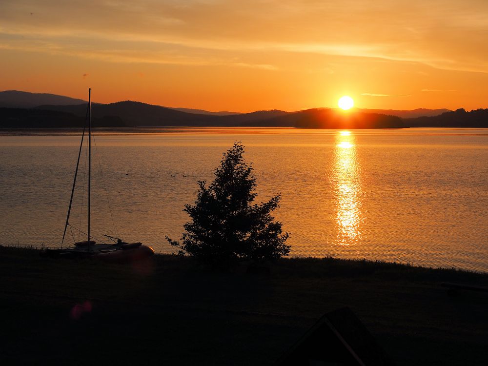 Sonnenuntergang II am Lipno-Stausee