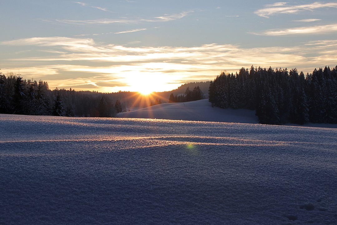 Sonnenuntergang im Allgäu