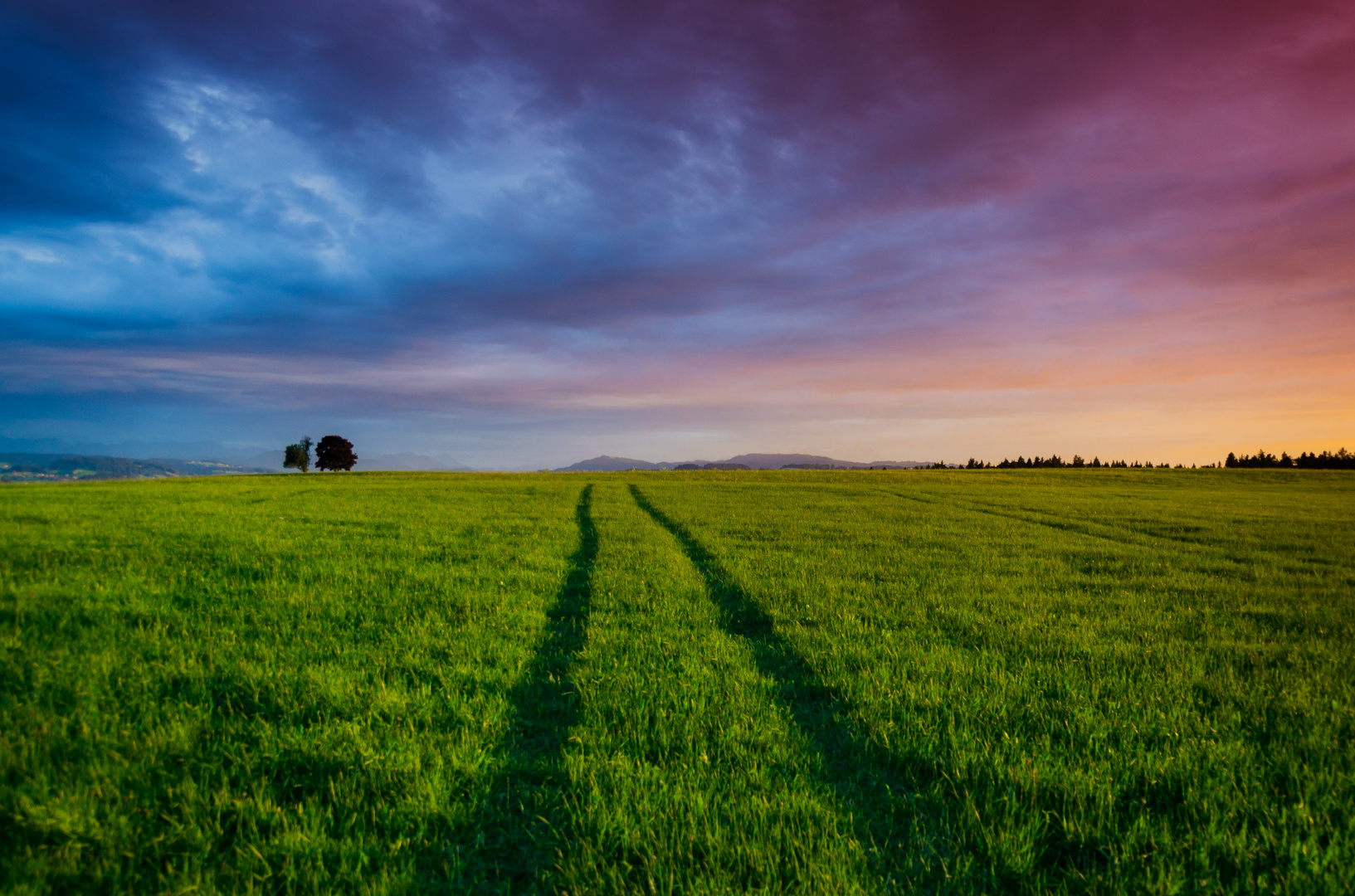 Sonnenuntergang im Allgäu 