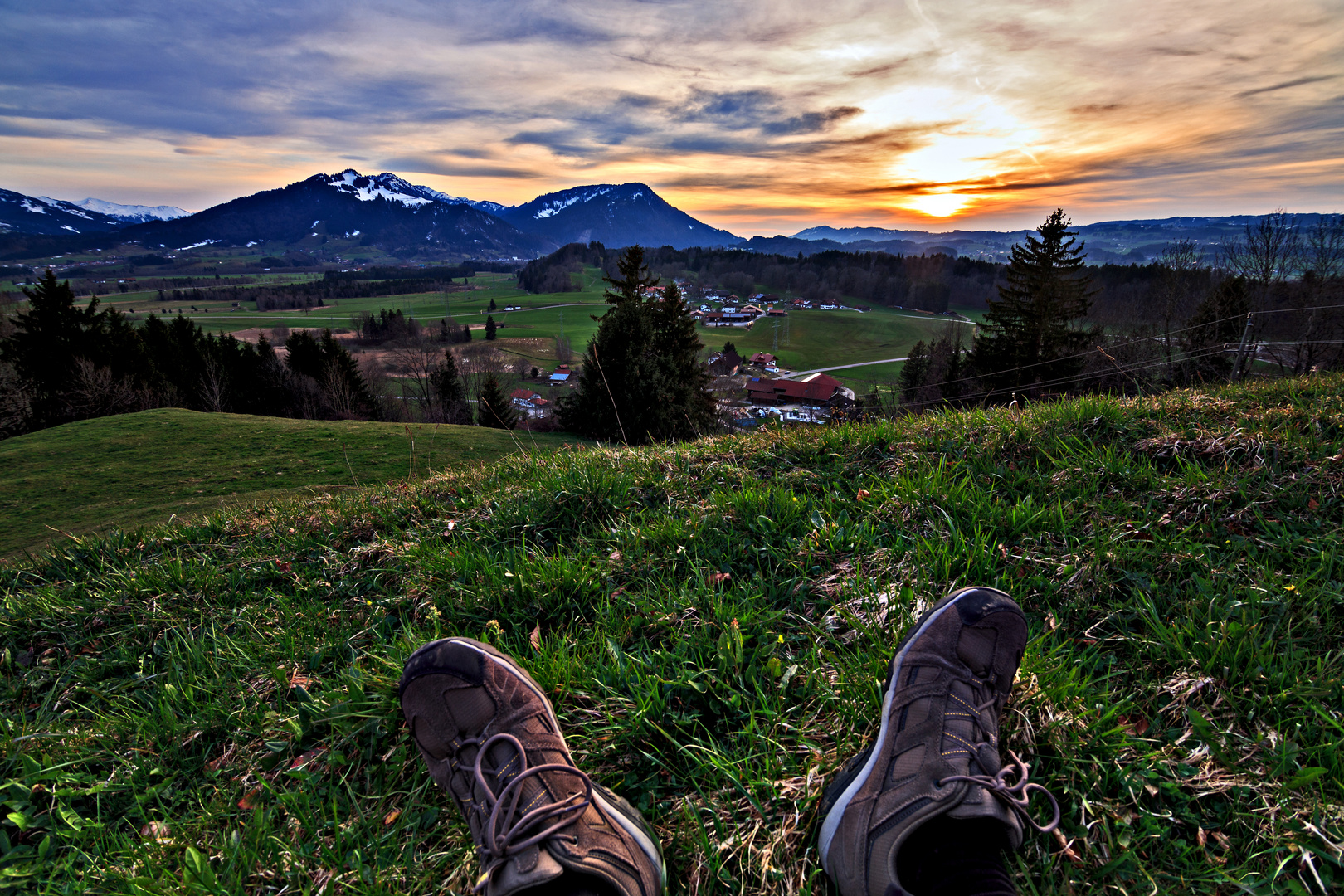 Sonnenuntergang im Allgäu