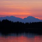 Sonnenuntergang im Alpenvorland