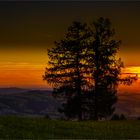 Sonnenuntergang im Alpenvorland