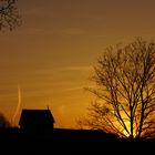 Sonnenuntergang im alten Dorf