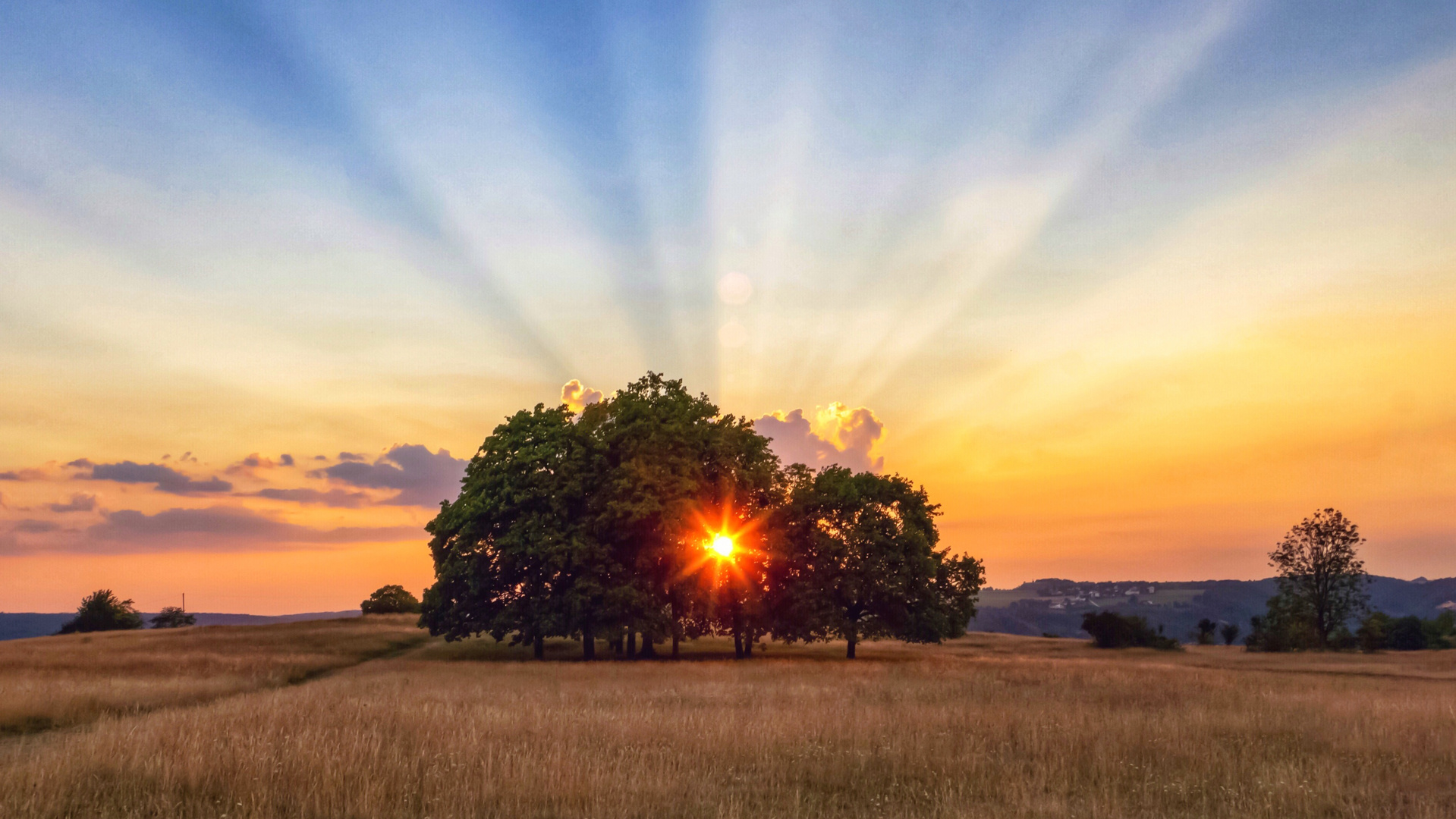 Sonnenuntergang im Altmühltal