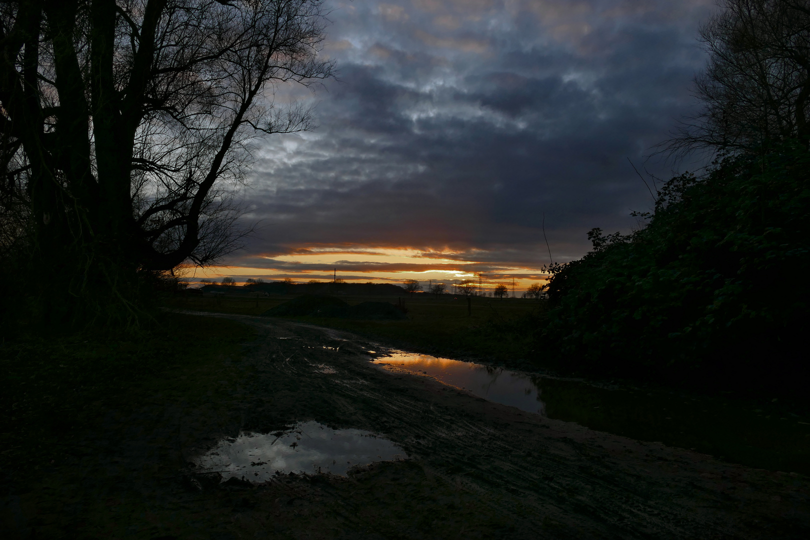 Sonnenuntergang im Auenland