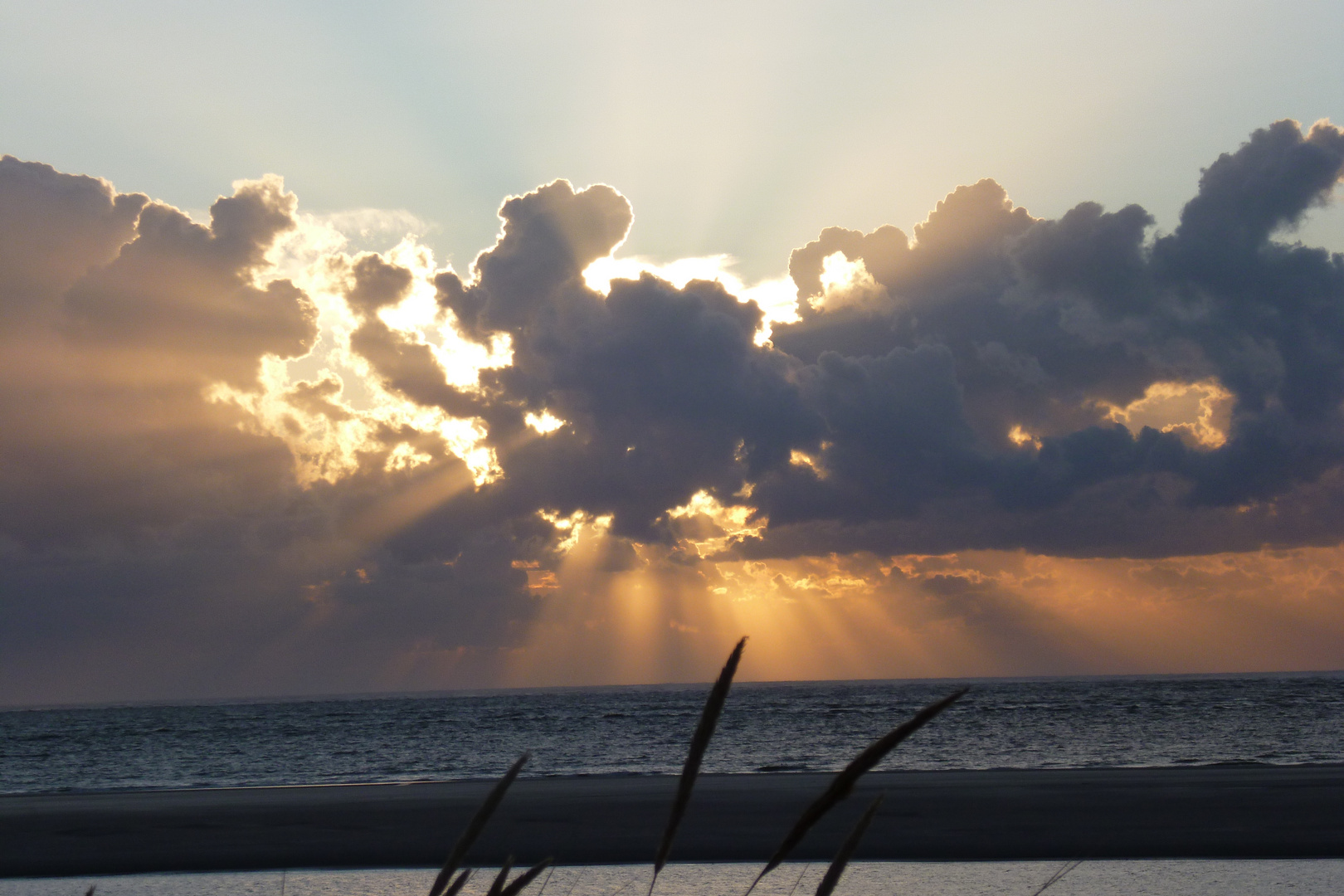 Sonnenuntergang im August 2o14 auf Langeoog