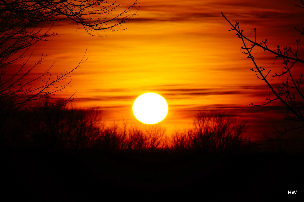 Sonnenuntergang im Barnim / Brandenburg / Deutschland