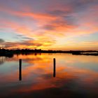 Sonnenuntergang im Barther Hafen