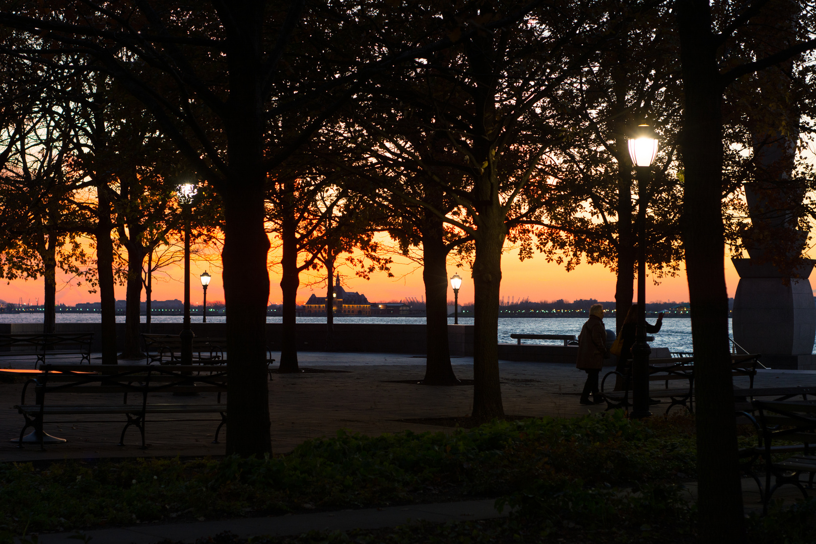 Sonnenuntergang im Battery Park