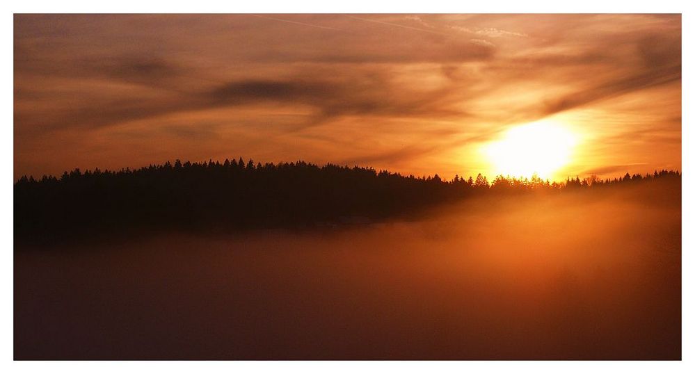 Sonnenuntergang im Bayerischen Wald 1