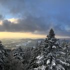 Sonnenuntergang im bayerischen Wald