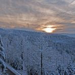 Sonnenuntergang im Bayerischen Wald