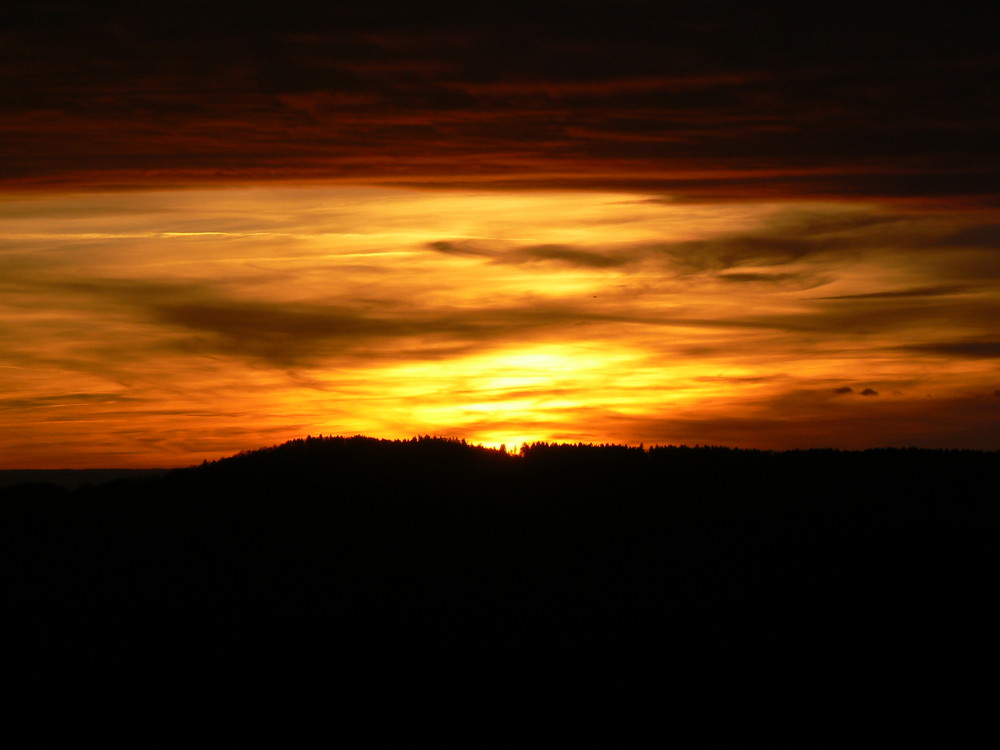 Sonnenuntergang im Bayerwald