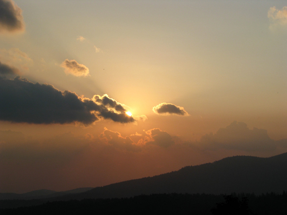 Sonnenuntergang im Bayrischen Wald