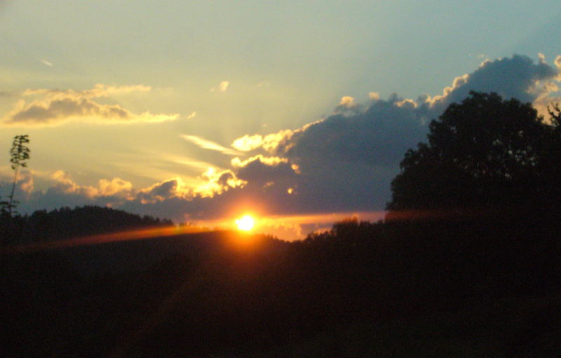 Sonnenuntergang im Bayrischen Wald