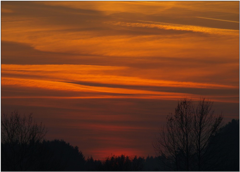 Sonnenuntergang im Bergischen