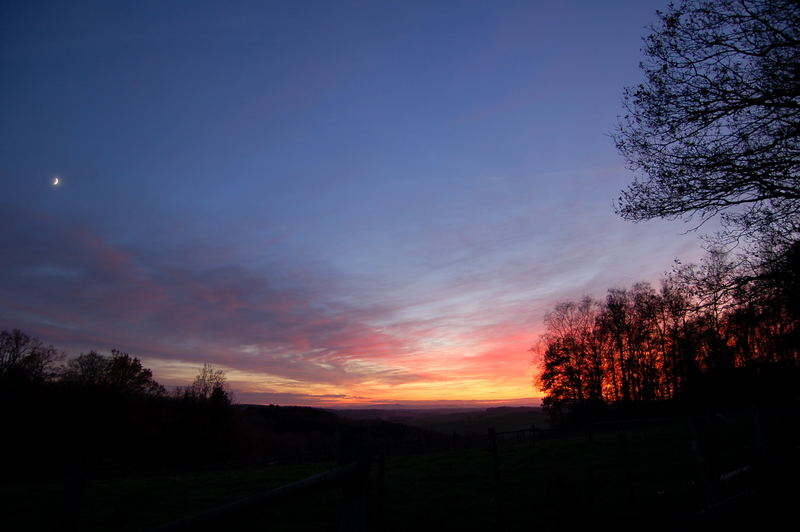 Sonnenuntergang im Bergischen Land