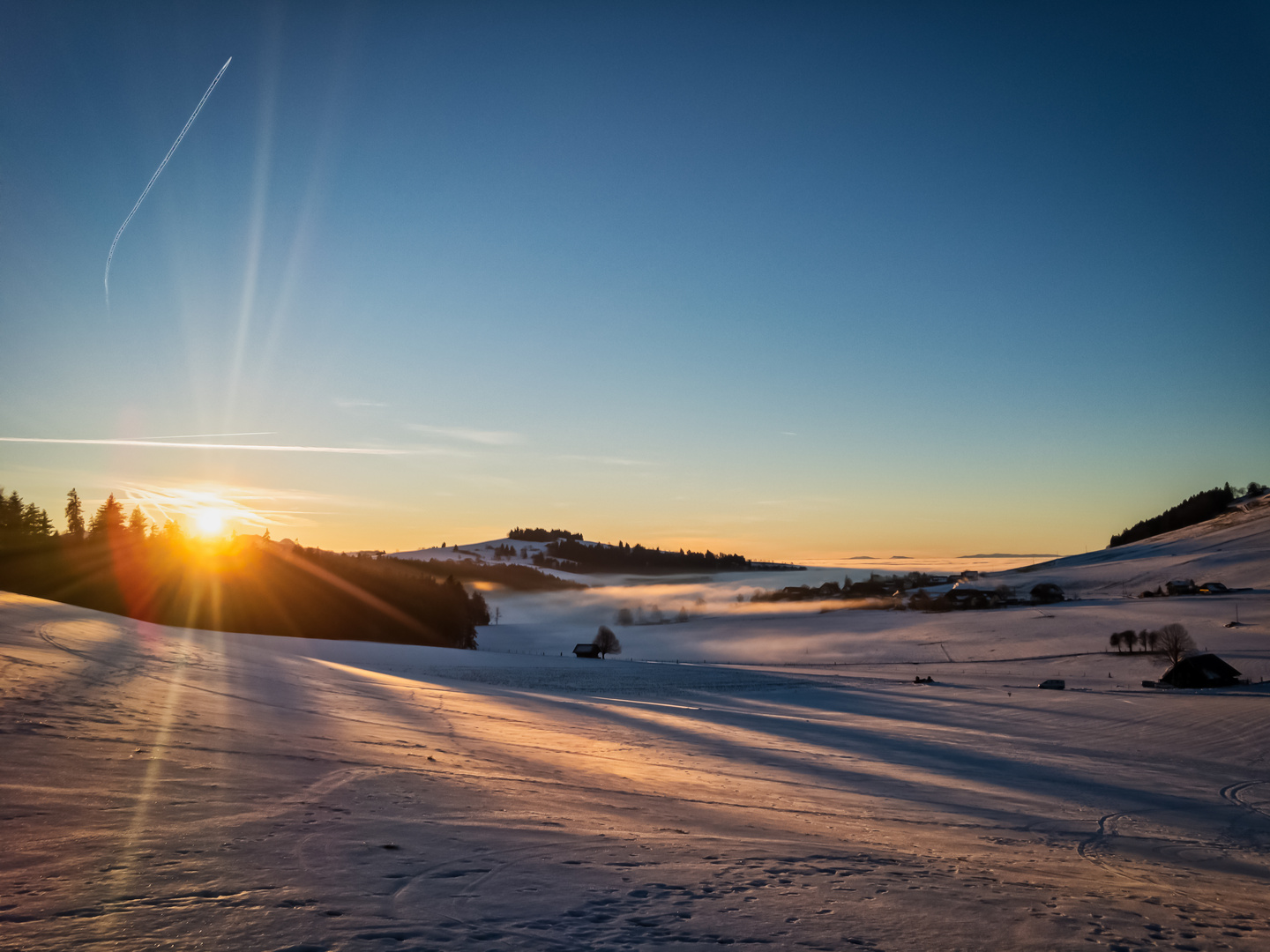Sonnenuntergang im Berner Oberland