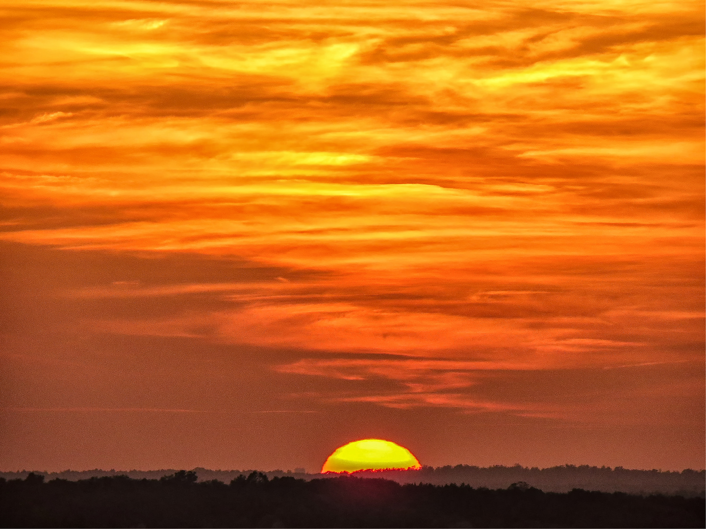 Sonnenuntergang im Binnenland ...