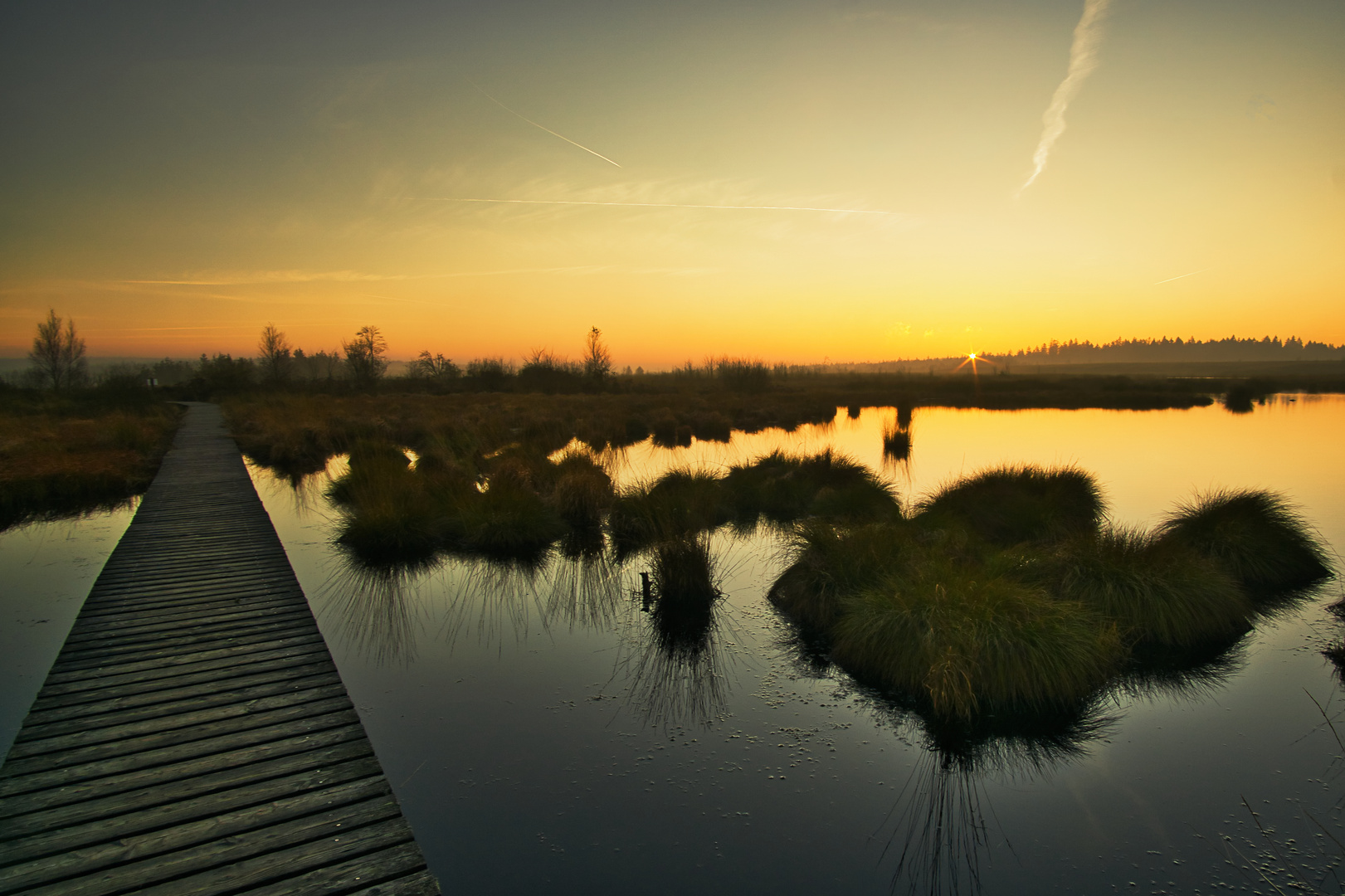 Sonnenuntergang im Brackvenn