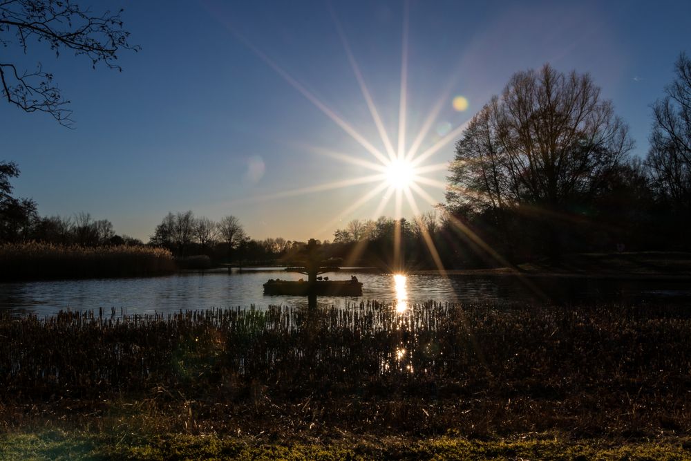 Sonnenuntergang im Britzer Garten