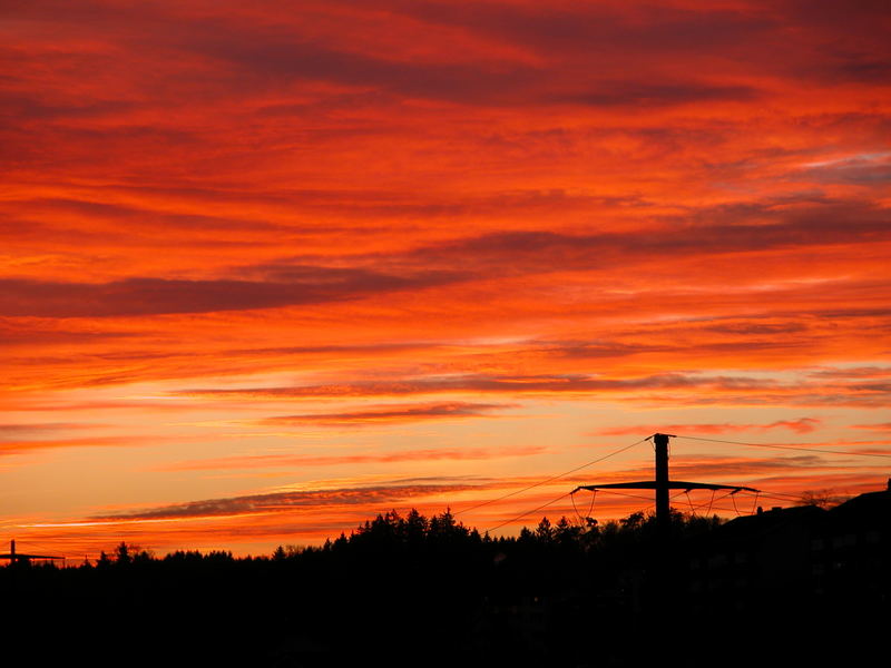 Sonnenuntergang im Büro