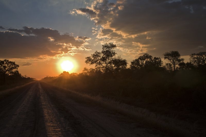 Sonnenuntergang im Chaco-Paraguay