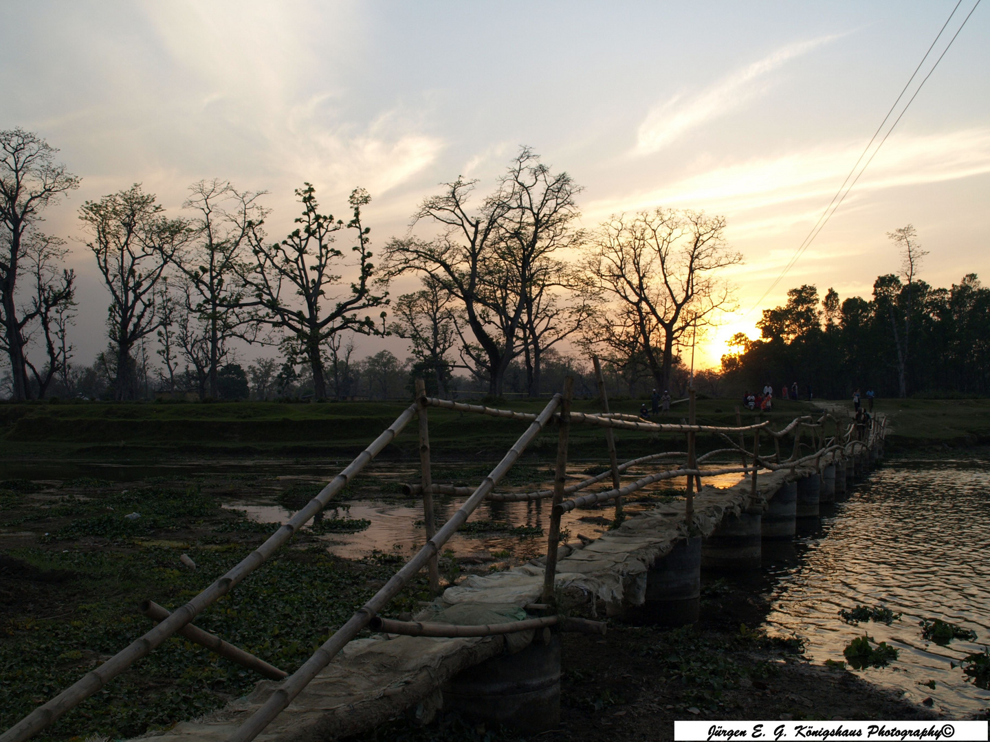 Sonnenuntergang im Chitwan-Nationalpark