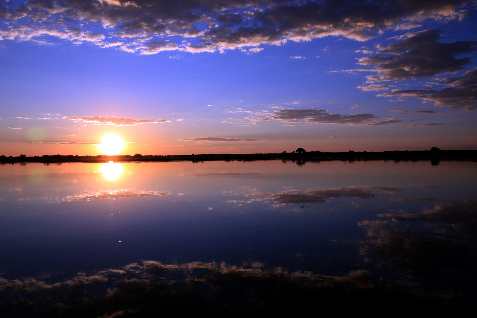 Sonnenuntergang im Chobe Nationalpark