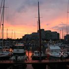 Sonnenuntergang im Damper Hafen