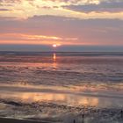Sonnenuntergang im dem Wattenmeer bei Cuxhaven