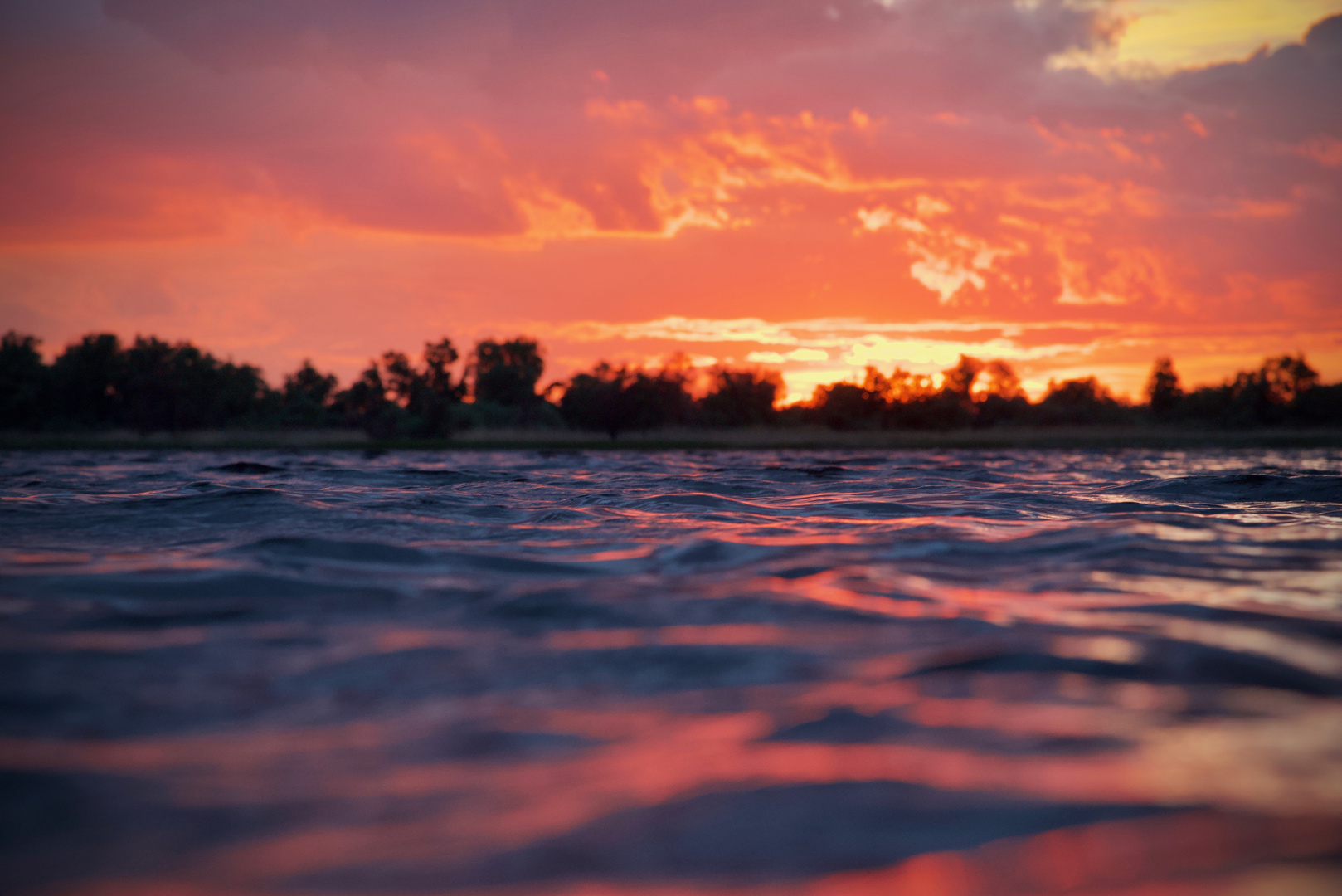 Sonnenuntergang im Donaudelta