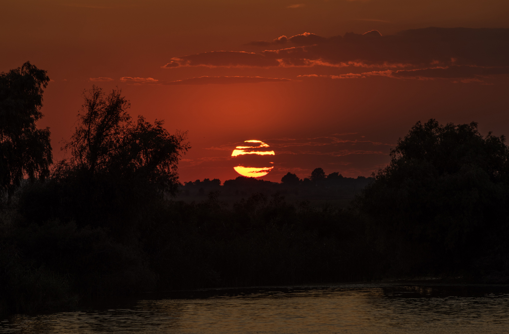 Sonnenuntergang im Donaudelta 