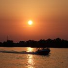 Sonnenuntergang im Donaudelta in Rumänien