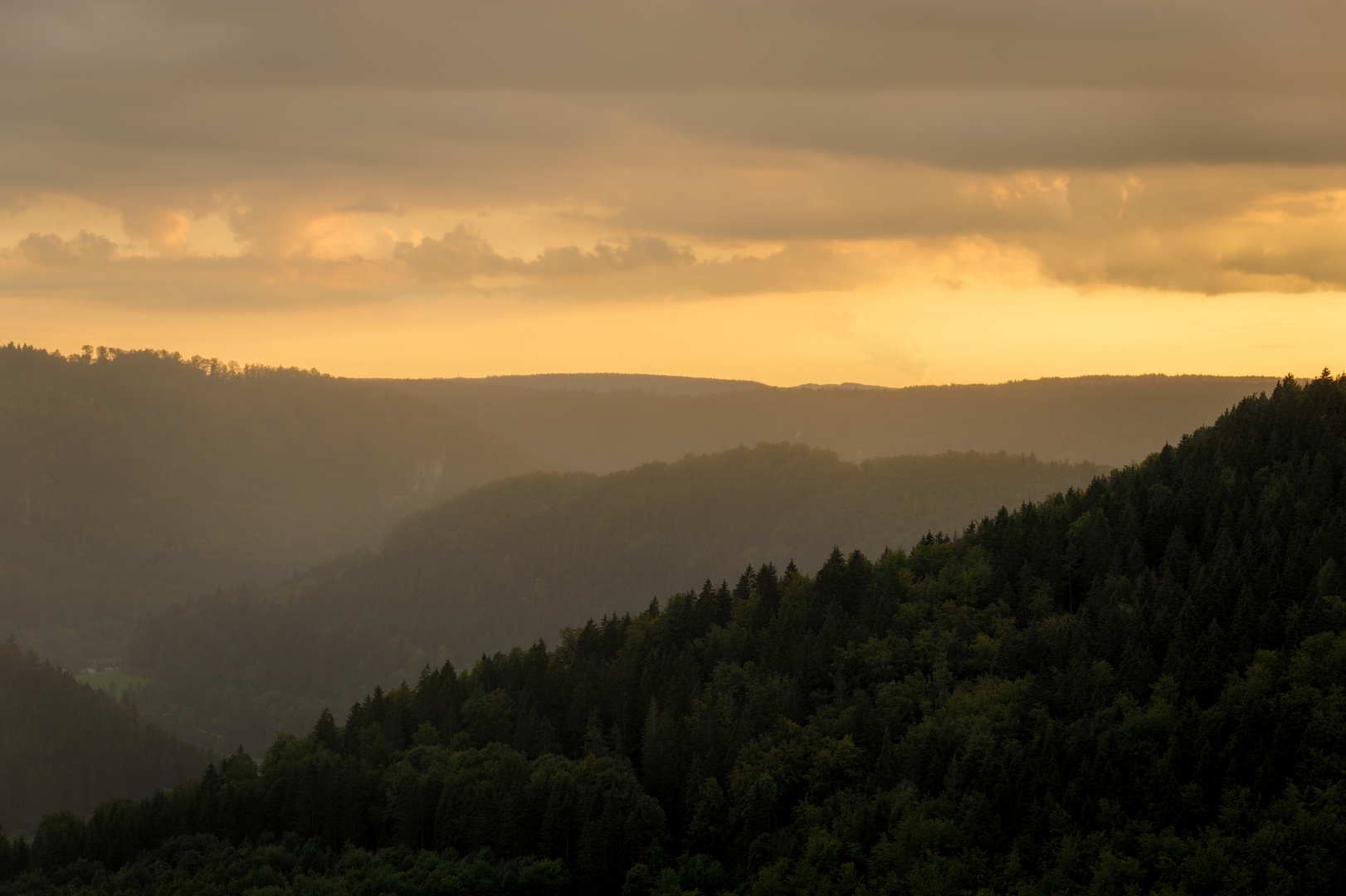 Sonnenuntergang im Donautal