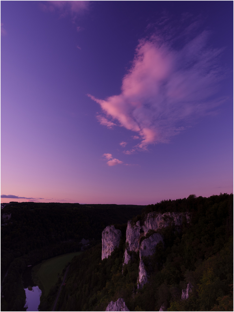 Sonnenuntergang im Donautal - Jägerfelsen