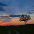 Sonnenuntergang im Dorf