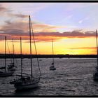 Sonnenuntergang im Dubliner Hafen