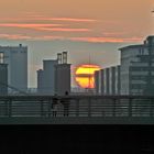 Sonnenuntergang im Duisburger Innenhafen