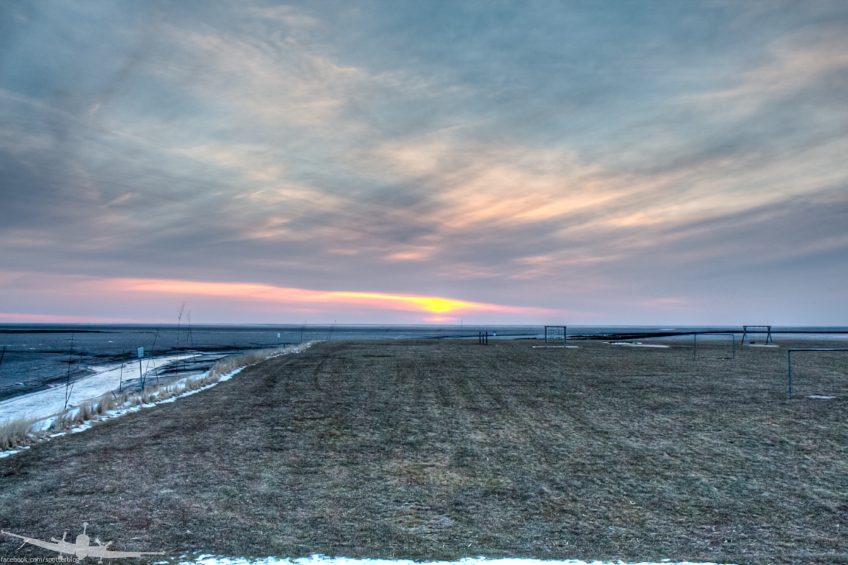 Sonnenuntergang im Dunst